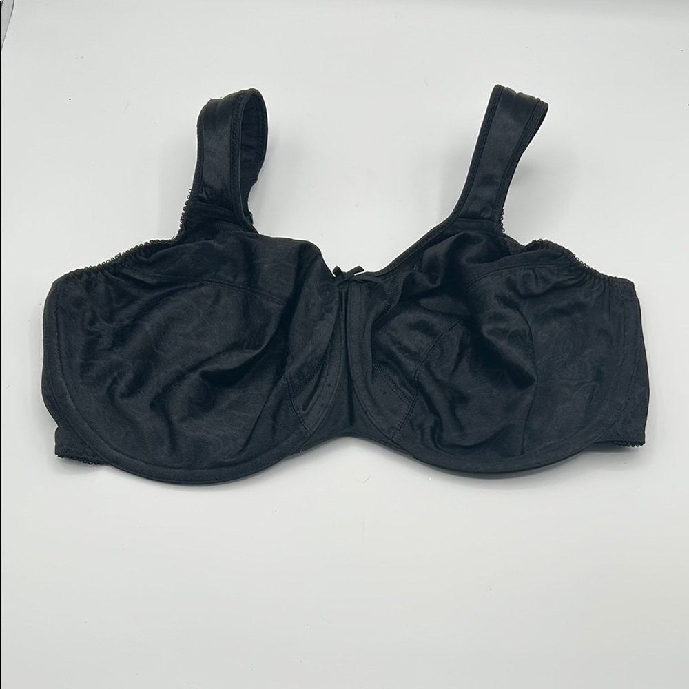 Bali Black Full-Coverage Bra with Wide Straps minimizer